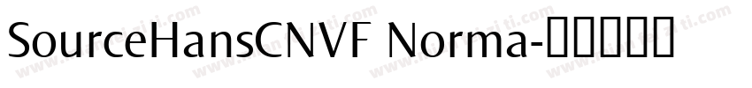 SourceHansCNVF Norma字体转换